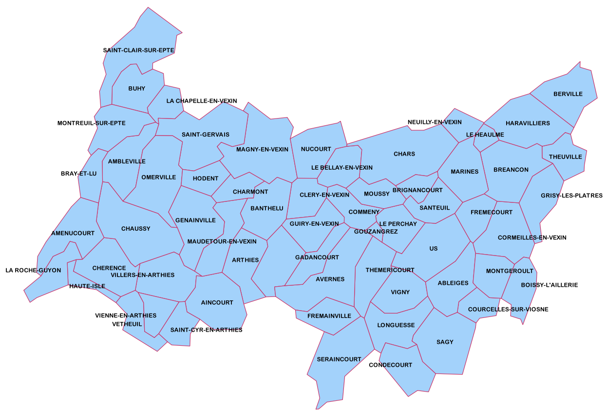 Cartographie territoire du Vexin Francilien